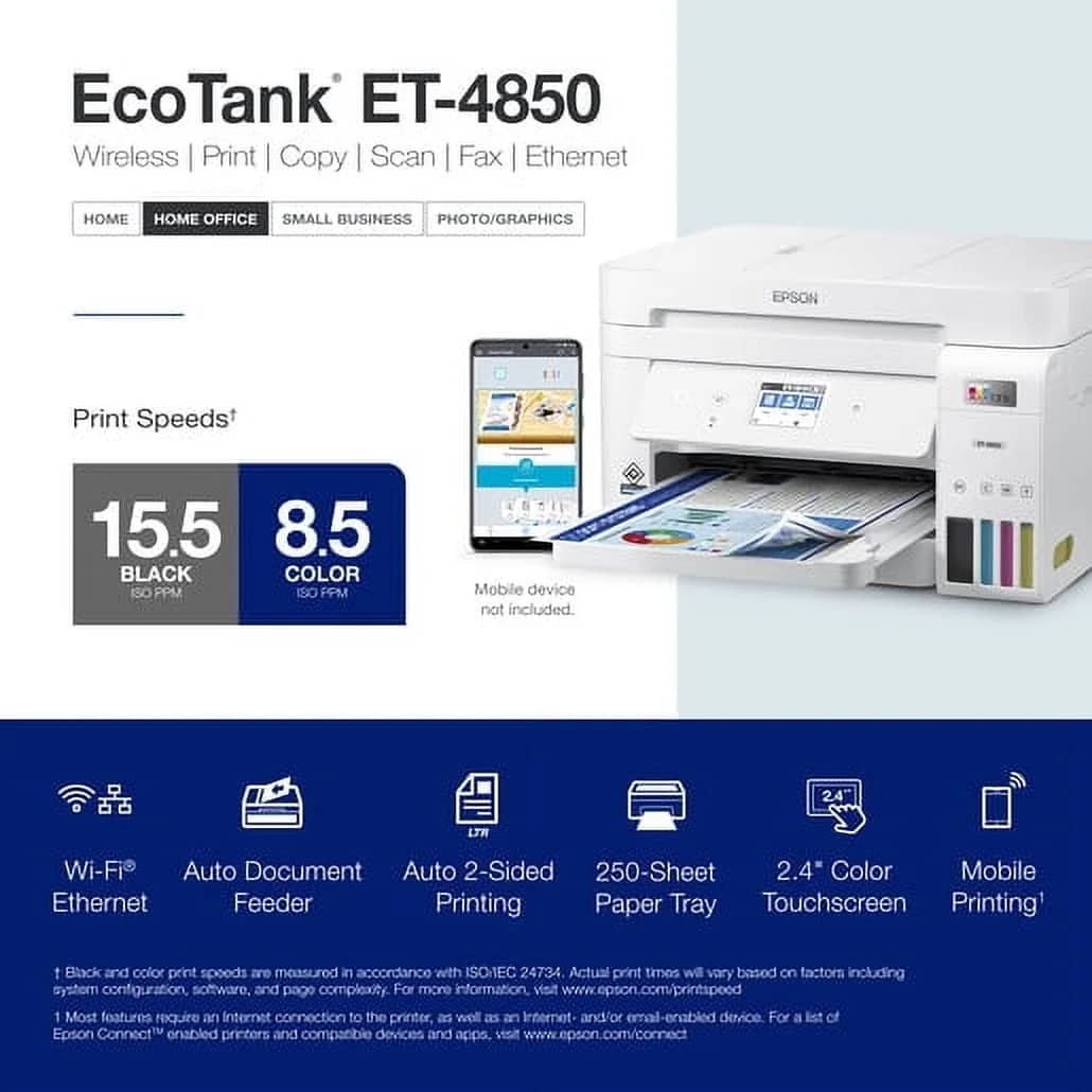 Epson Epson EcoTank ET-4850 Printers New