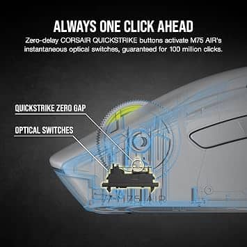 Corsair M75 Air Mice Black New