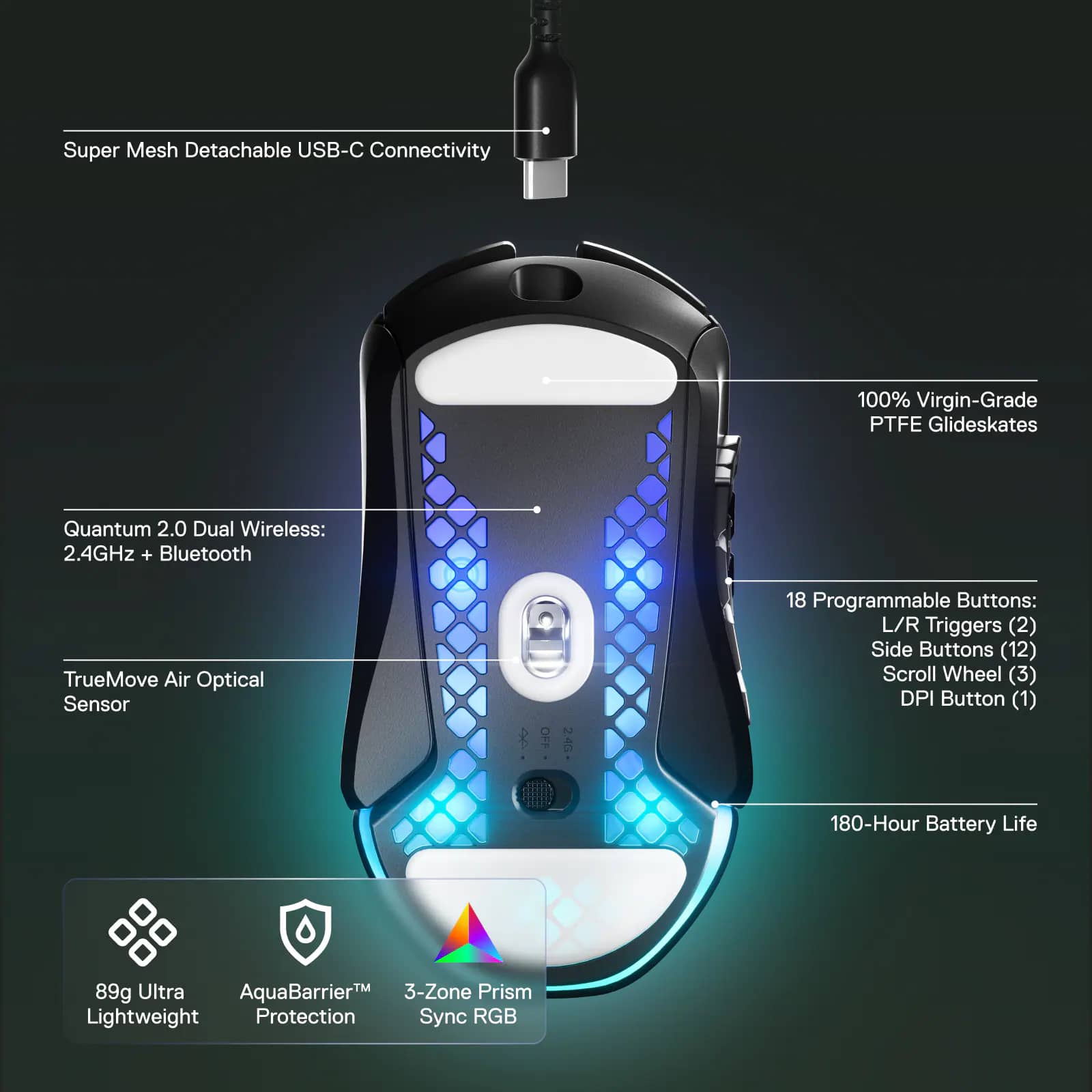 SteelSeries Aerox 9 Mice Black New