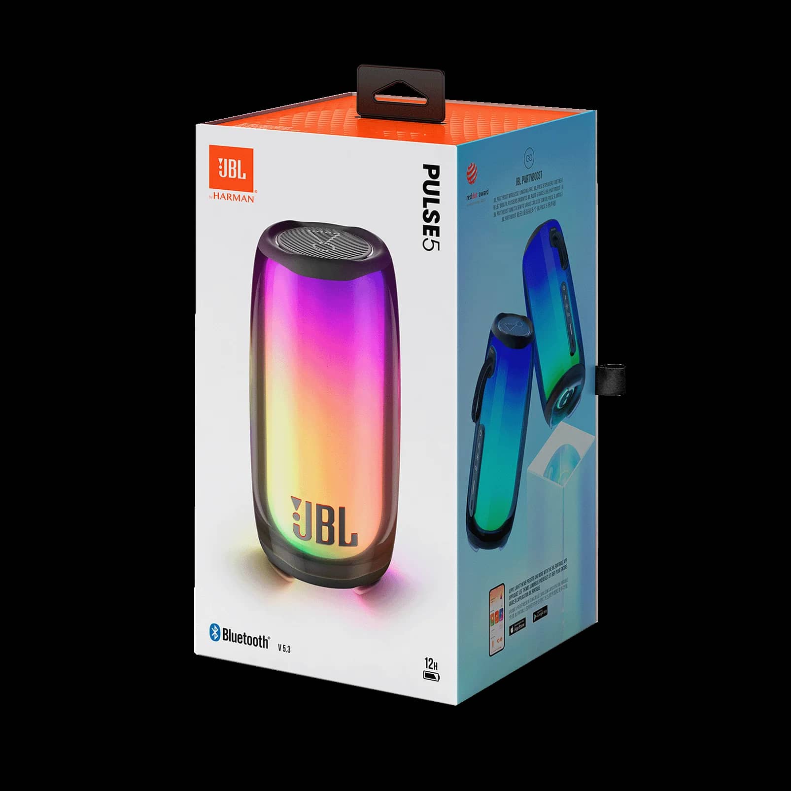 JBL Pulse 5 Portable Bluetooth Speakers Black Refurbished - Excellent