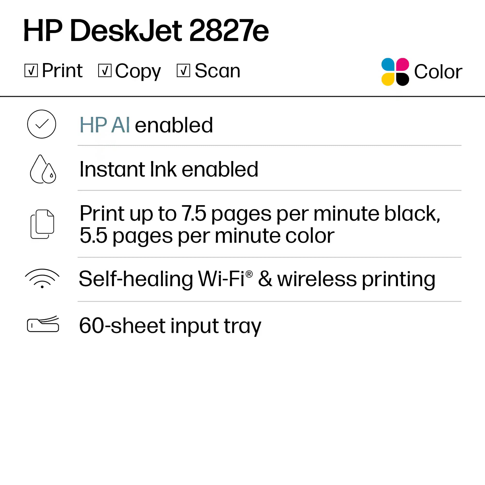 HP HP DeskJet 2827E Printers New