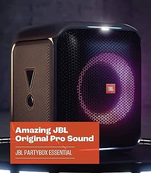 JBL PartyBox Encore Essential Portable Bluetooth Speakers Black New
