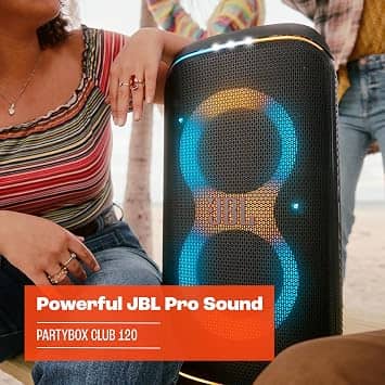 JBL PartyBox Club 120 Portable Bluetooth Speakers White New