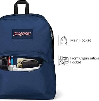 JanSport SuperBreak Plus Women's bags Grey 100% Recycled 600 Denier Polyester New