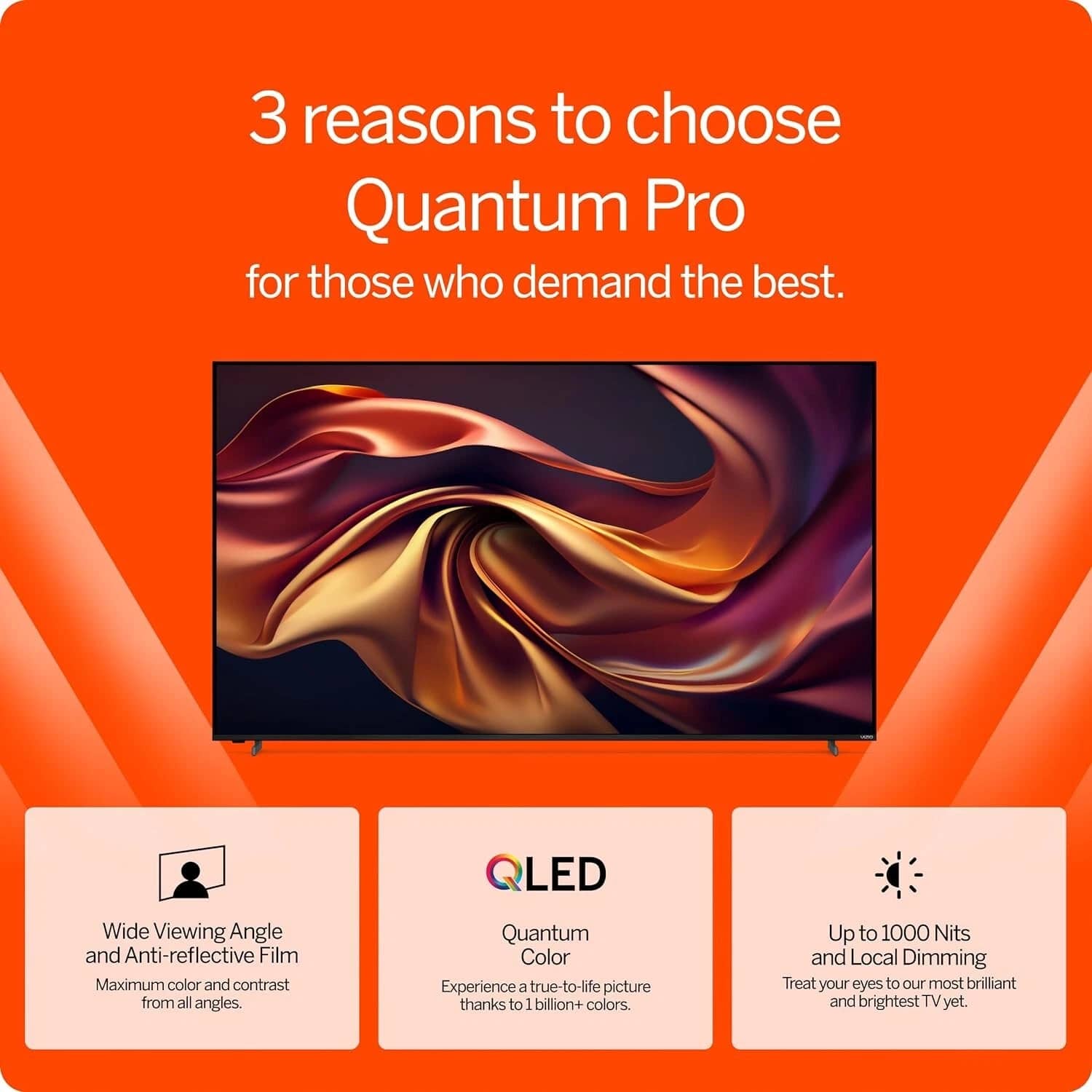 VIZIO Quantum Pro QLED TVs 65 inch Open-Box Excellent