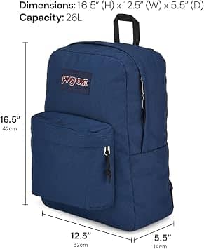 JanSport SuperBreak Plus Women's bags Grey 100% Recycled 600 Denier Polyester New