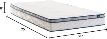 Zinus Spring Sensation Hybrid Mattress Mattresses New Twin 8"
