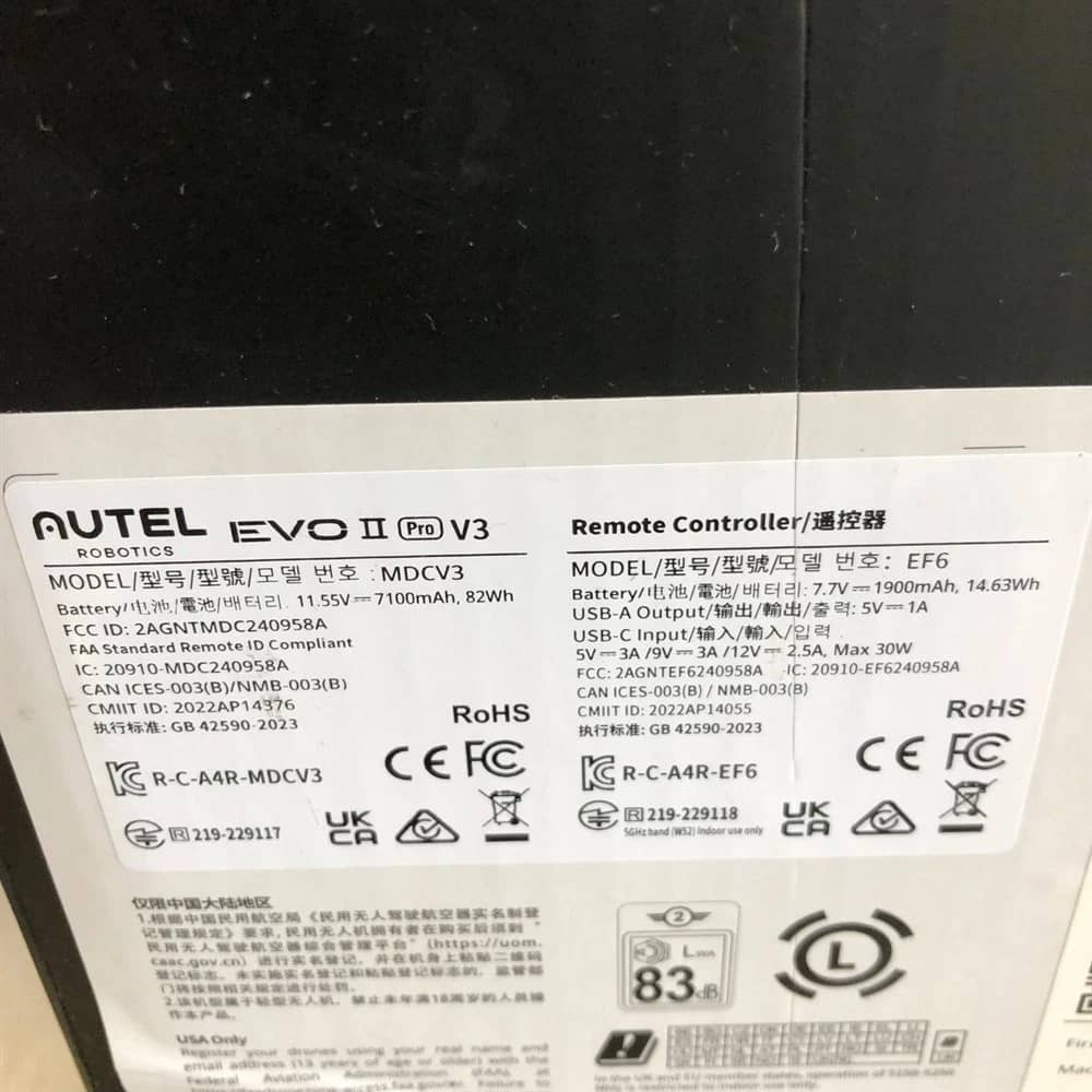 Autel Robotics EVO II Pro V3 Quadcopters & Multirotors New