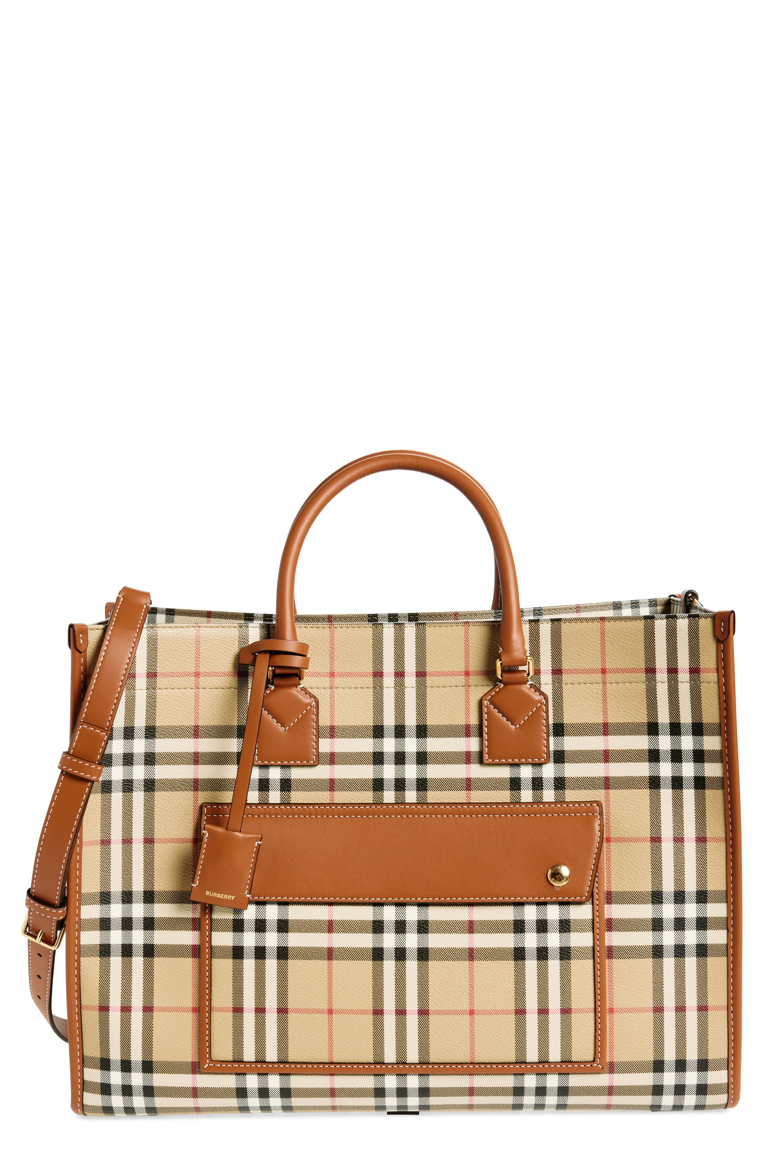Burberry Freya Women's bags Mini Check Canvas New
