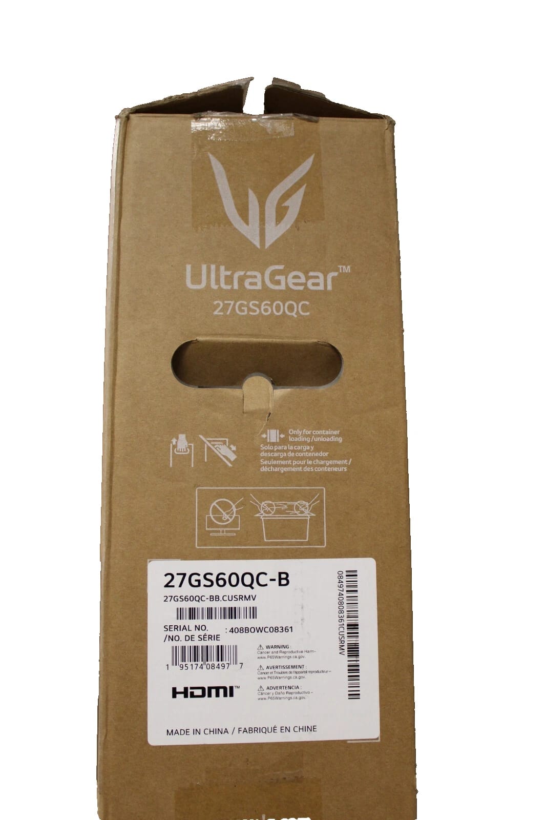 LG 27GS60QC-B Monitors New