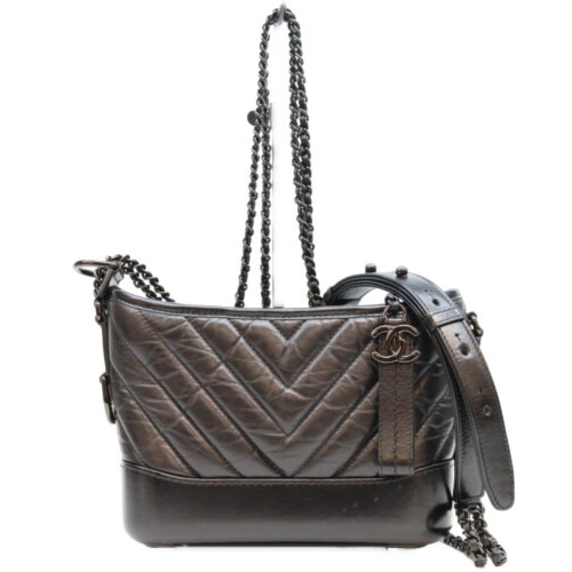 Chanel Gabrielle Women's bags Small Ivory Aged Calfskin Unspecified Used - Good